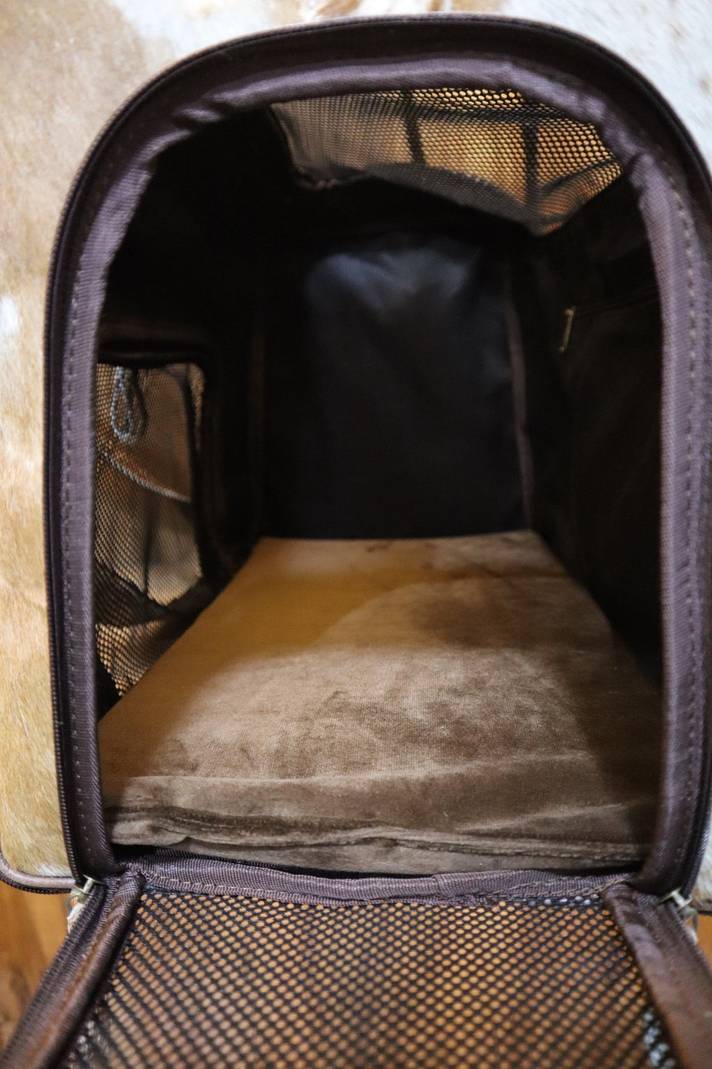 Ranch Rover Cowhide Pet Carrier
