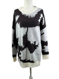Western Cow Print Oversized Sweater | Cowgirl Boutique Pullover