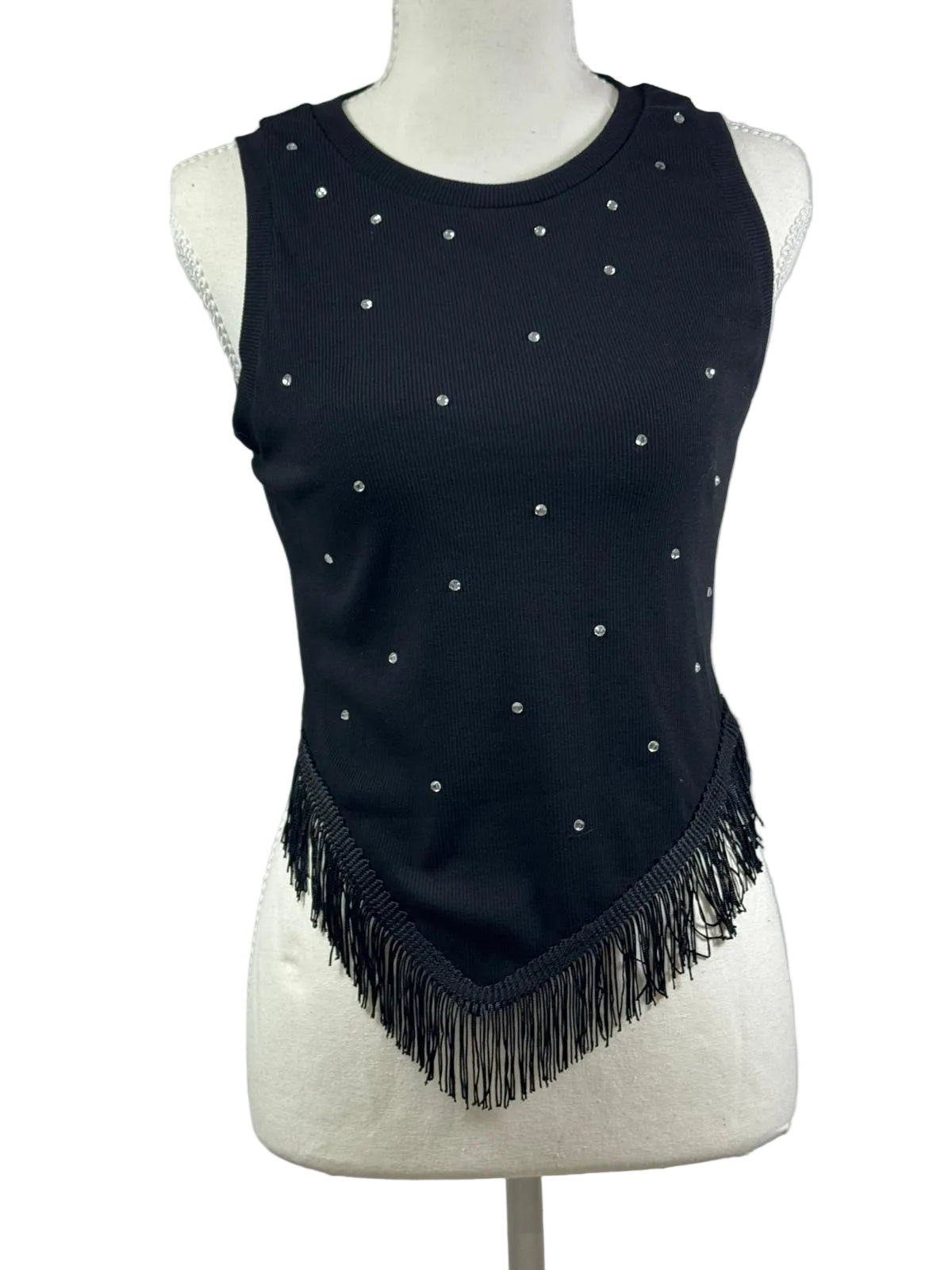 Rhinestone Fringe Western Tank Top