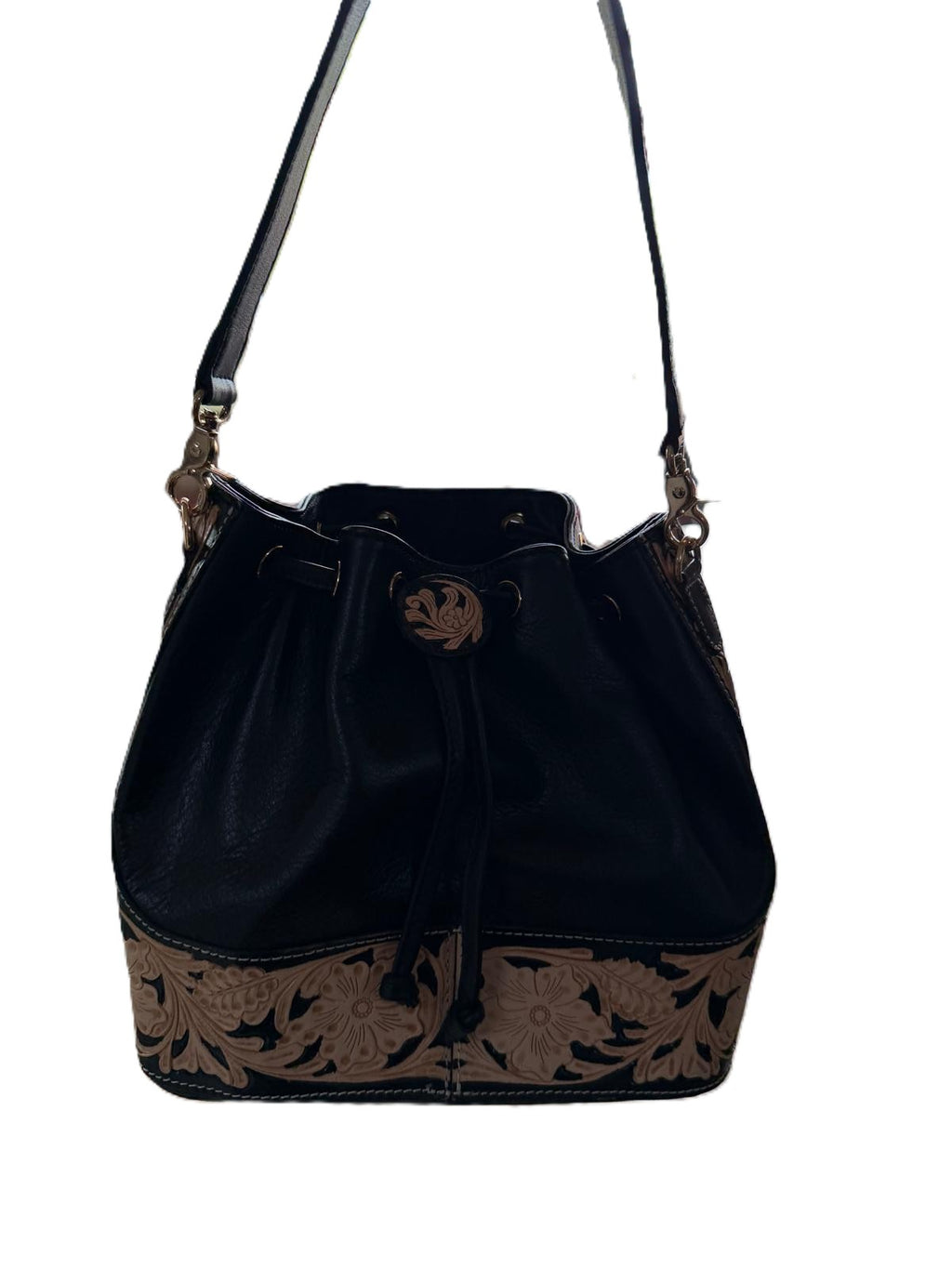 Cowgirl Hide or Tooled Bucket Bag – Genuine Leather Handbag