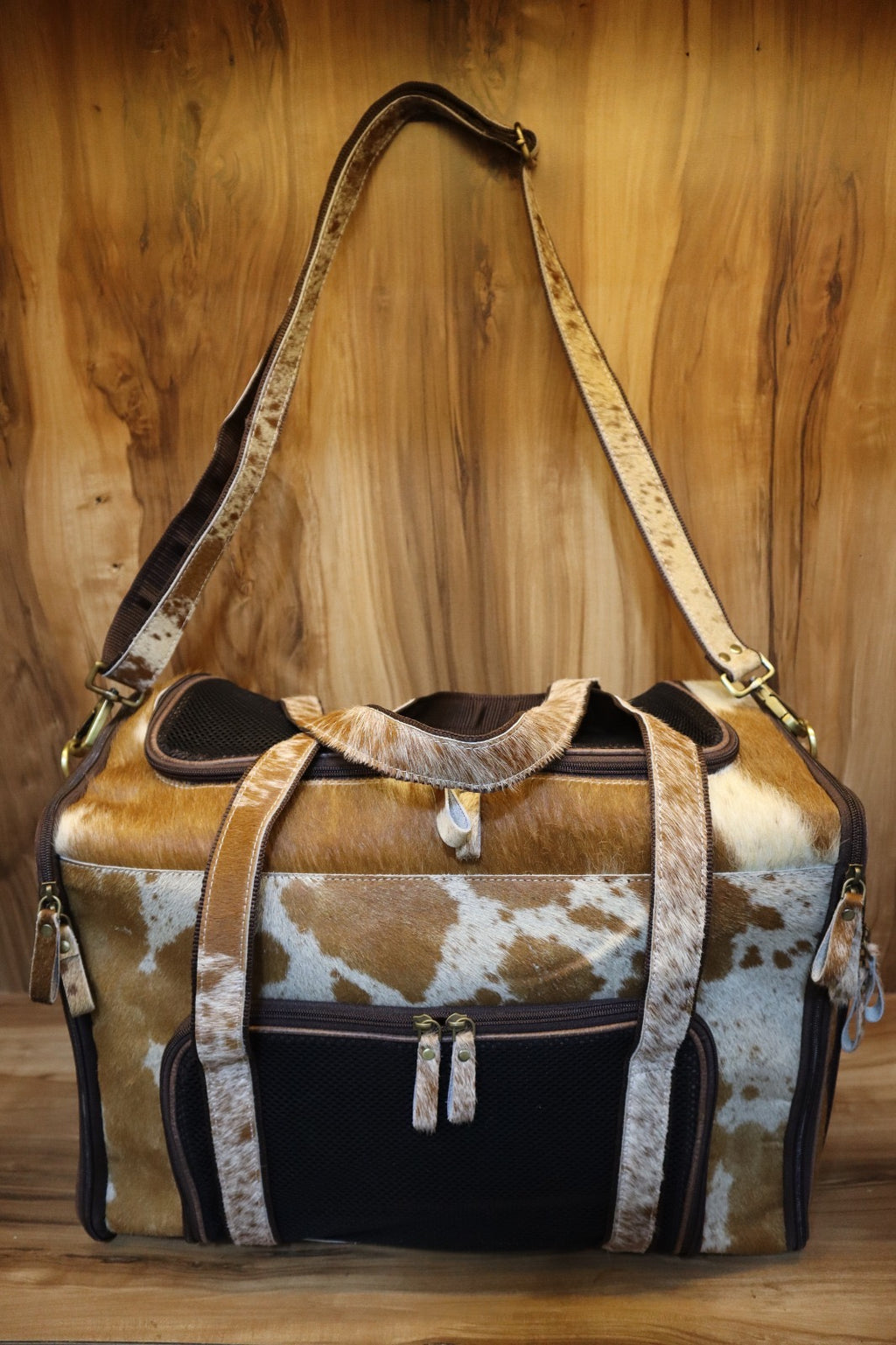 Ranch Rover Cowhide Pet Carrier