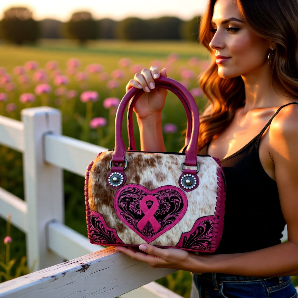 Hope & Strength Pink Ribbon Speedy Women's Handbag