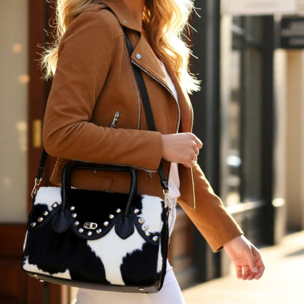 Wild West Duchess Western Cowhide Satchel Handbag