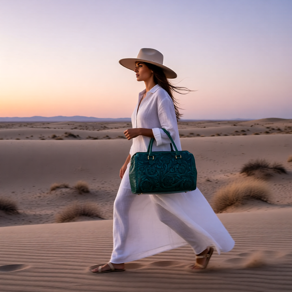 The Emerald Gem Barrel Bag