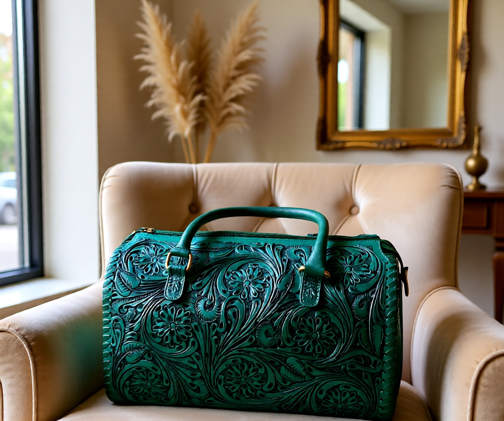 The Emerald Gem Barrel Bag
