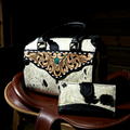 Heritage Collection Cowhide & Hand-Tooled Leather Handbag