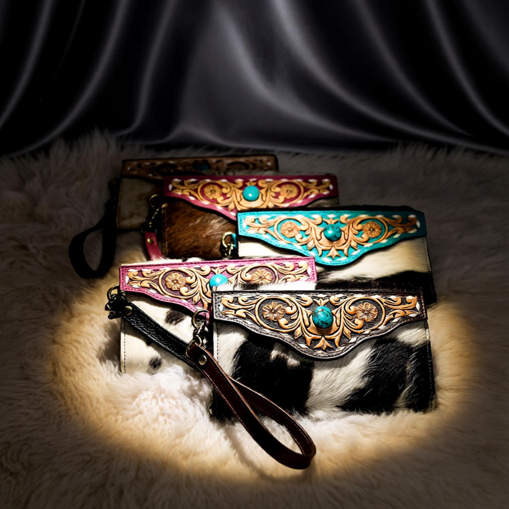 Heritage Collection Cowhide & Hand-Tooled Leather Wallet