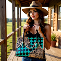 Diamond Bloom Western Satchel Handbag