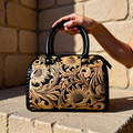 Sunflower Ridge Collection Hand Tooled  Speedy Handbag