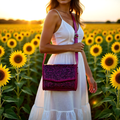 Wild Rose Clutch | Hand-Tooled Western Clutch with Crossbody Strap
