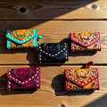 The Rustic Bloom Tooled Leather Wristlet Small Wallet