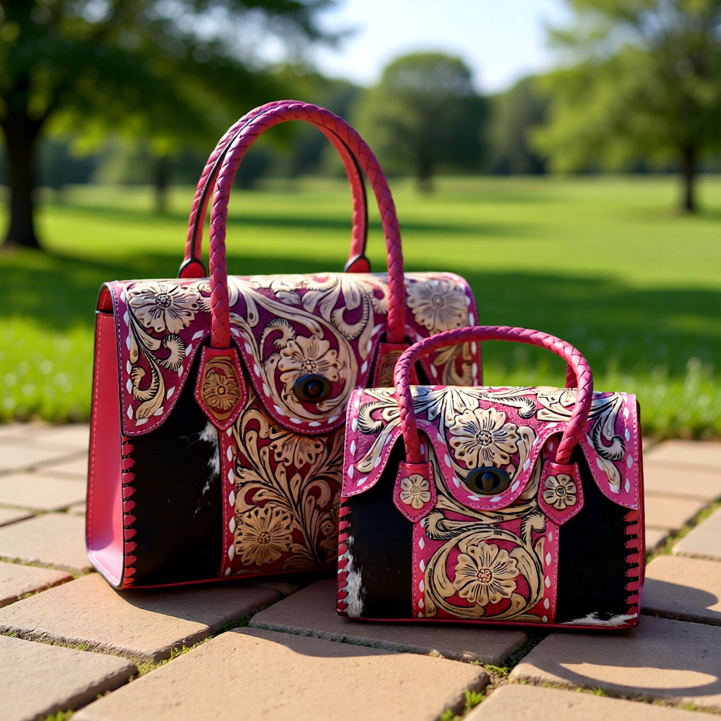 The  Juliette Hand-Tooled Leather & Hide Satchel