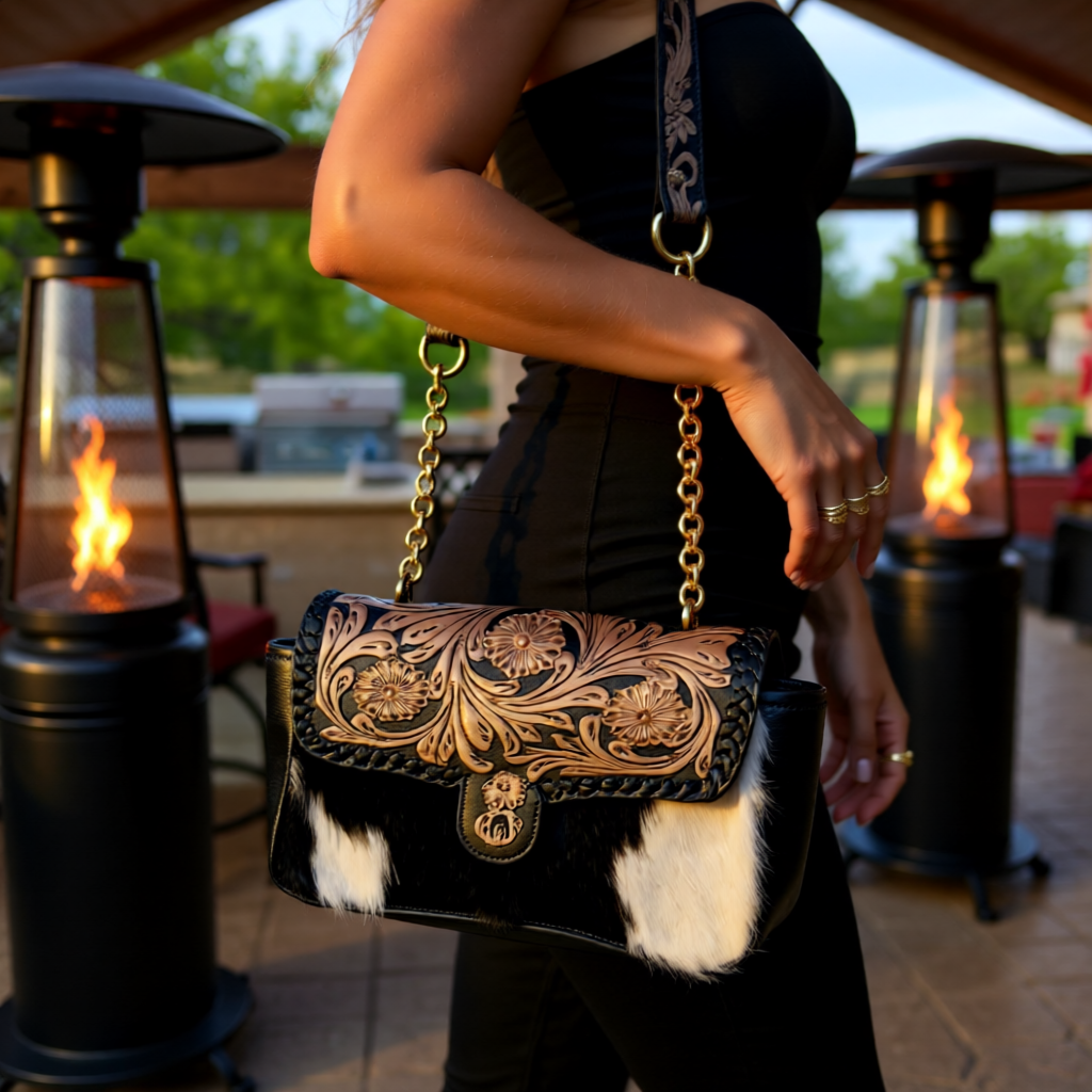 Midnight Manor Hide Shoulder Bag