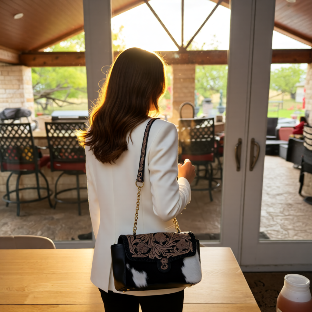Midnight Manor Hide Shoulder Bag