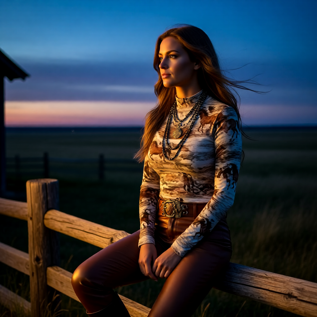 Wild Horse Peekaboo Western Top