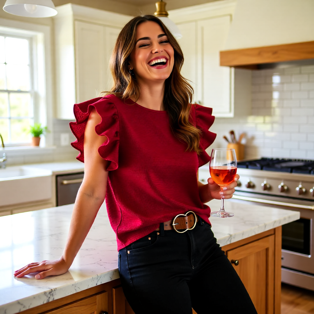 Ruffle Sleeve Boutique Top