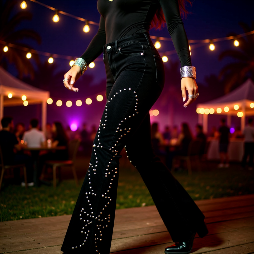 The Jolene Studded Bootcut Jeans