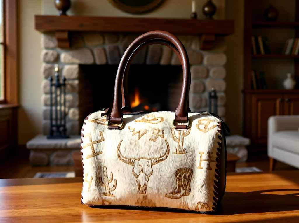 The Branded Belle Speedy – Western Ranch Brand Hair-on-Hide Speedy Handbag
