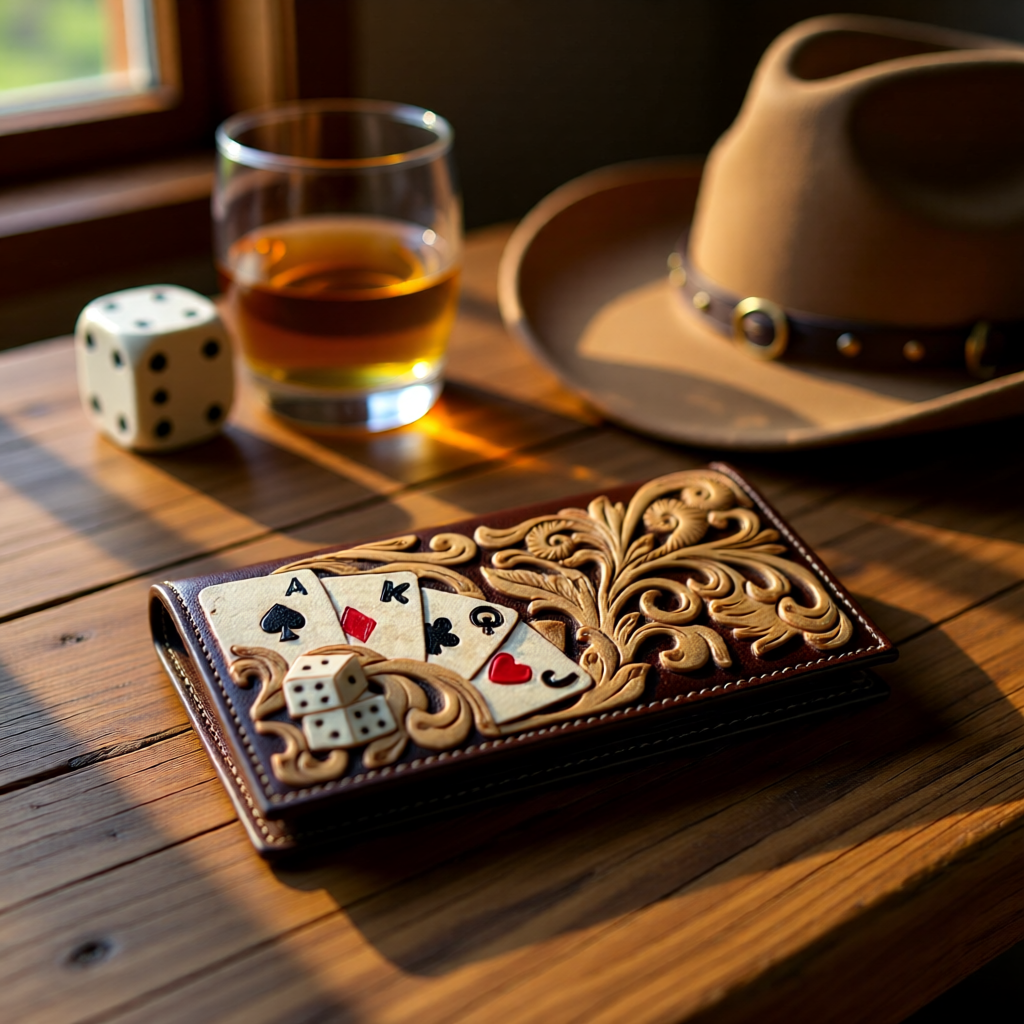 The Lucky Belle – Tooled Leather Wallet