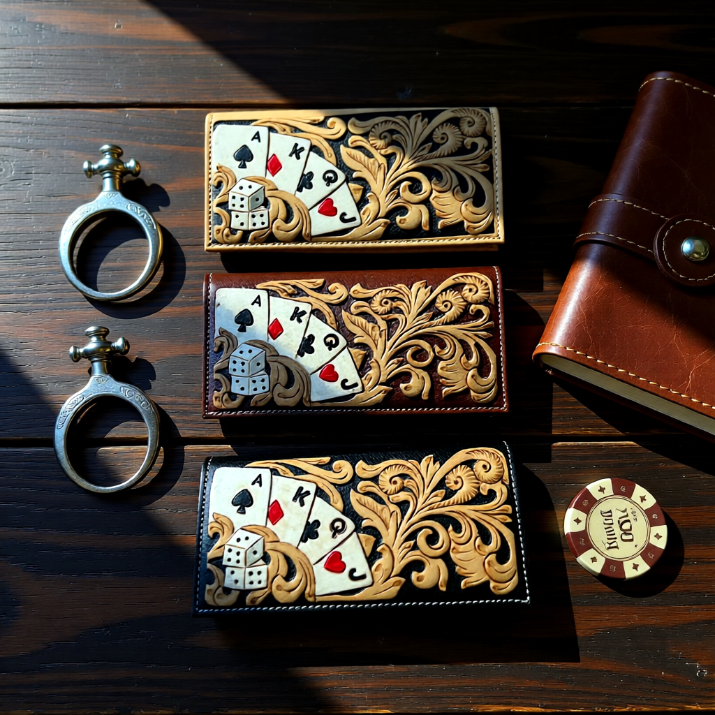 The Lucky Belle – Tooled Leather Wallet