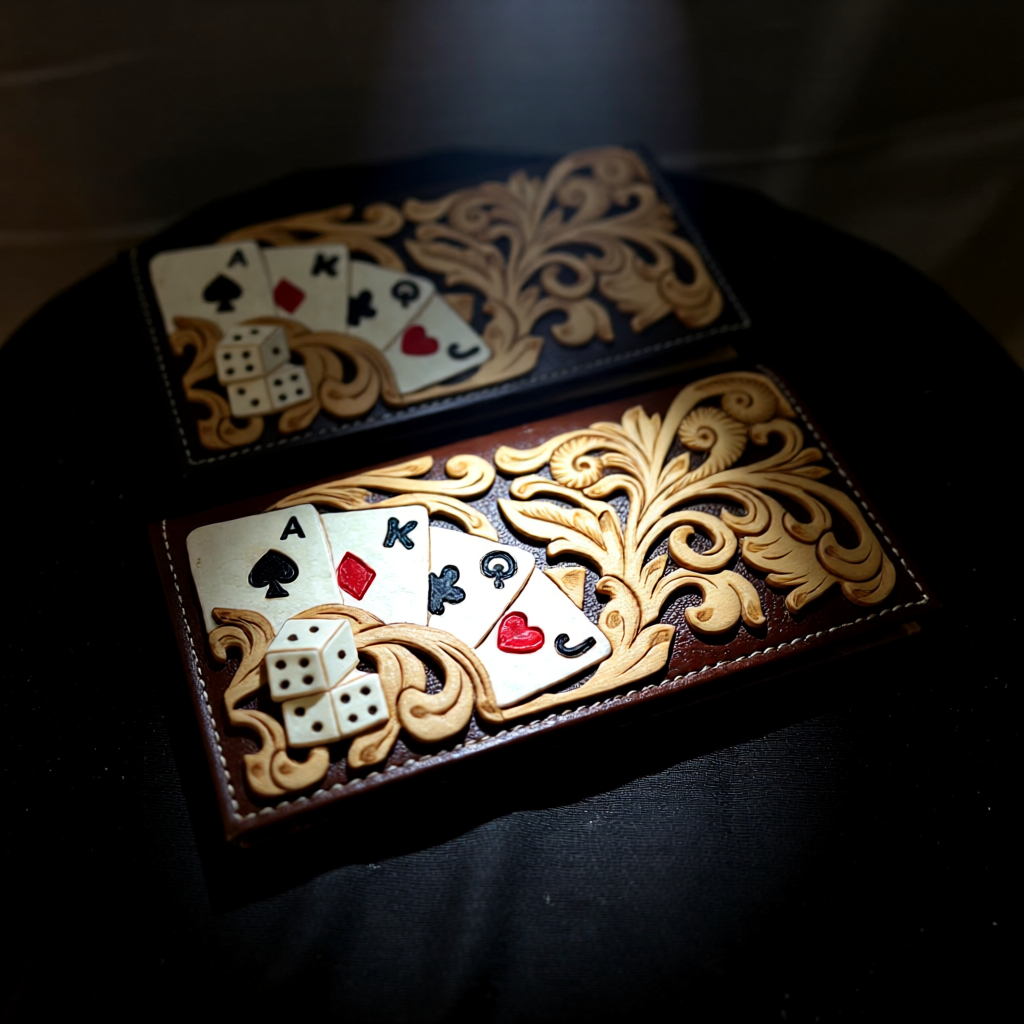 The Lucky Belle – Tooled Leather Wallet