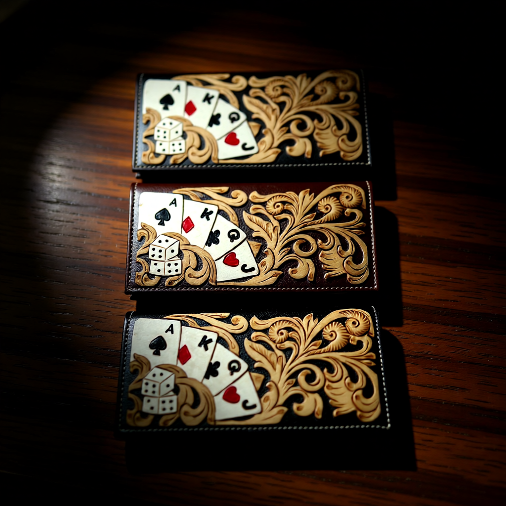 The Lucky Belle – Tooled Leather Wallet