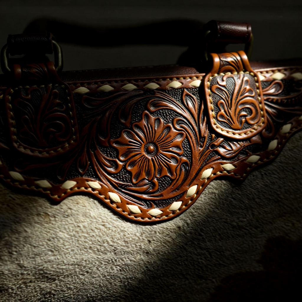 The Aspen Belle– Cowhide & Tooled Leather Satchel