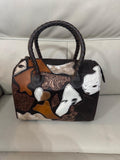 The Patch Heart - Tooled and Hide Handbag