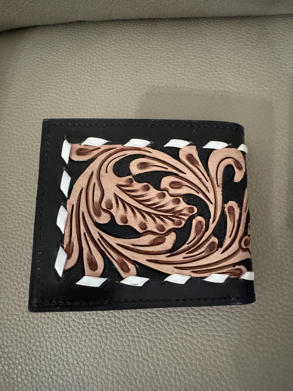 The High Roller Hand-Tooled Leather Wallet