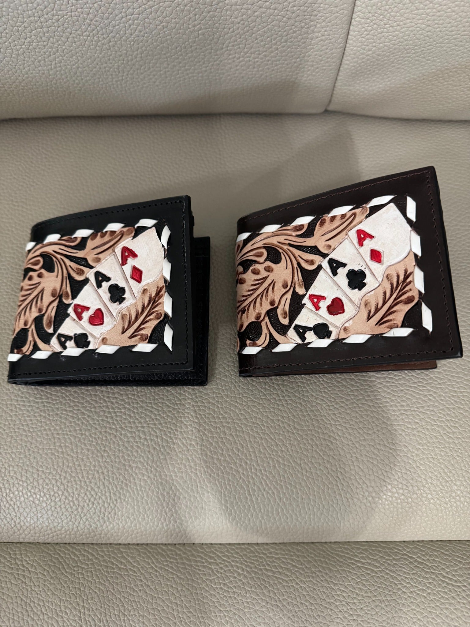 The High Roller Hand-Tooled Leather Wallet