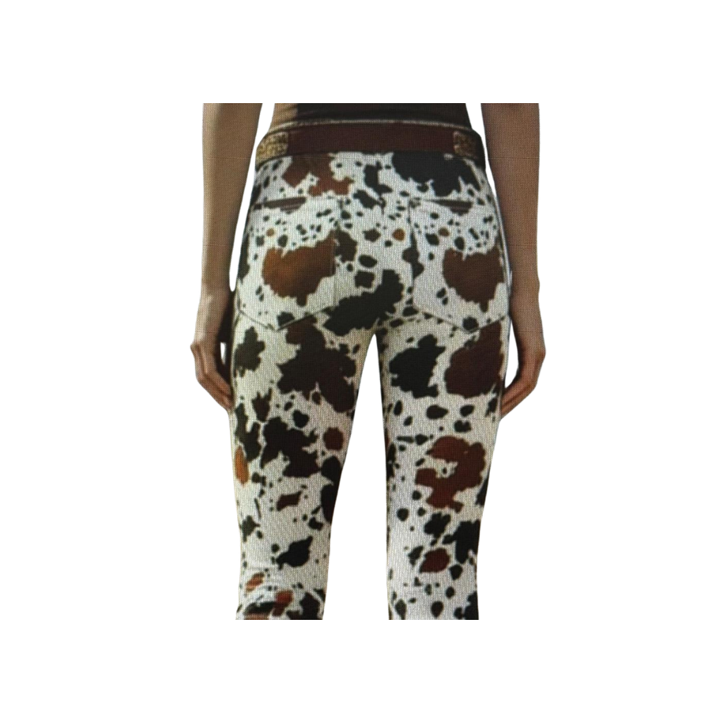 Western Cowhide Print Flare Pants – Cowgirl Boutique Statement Pants