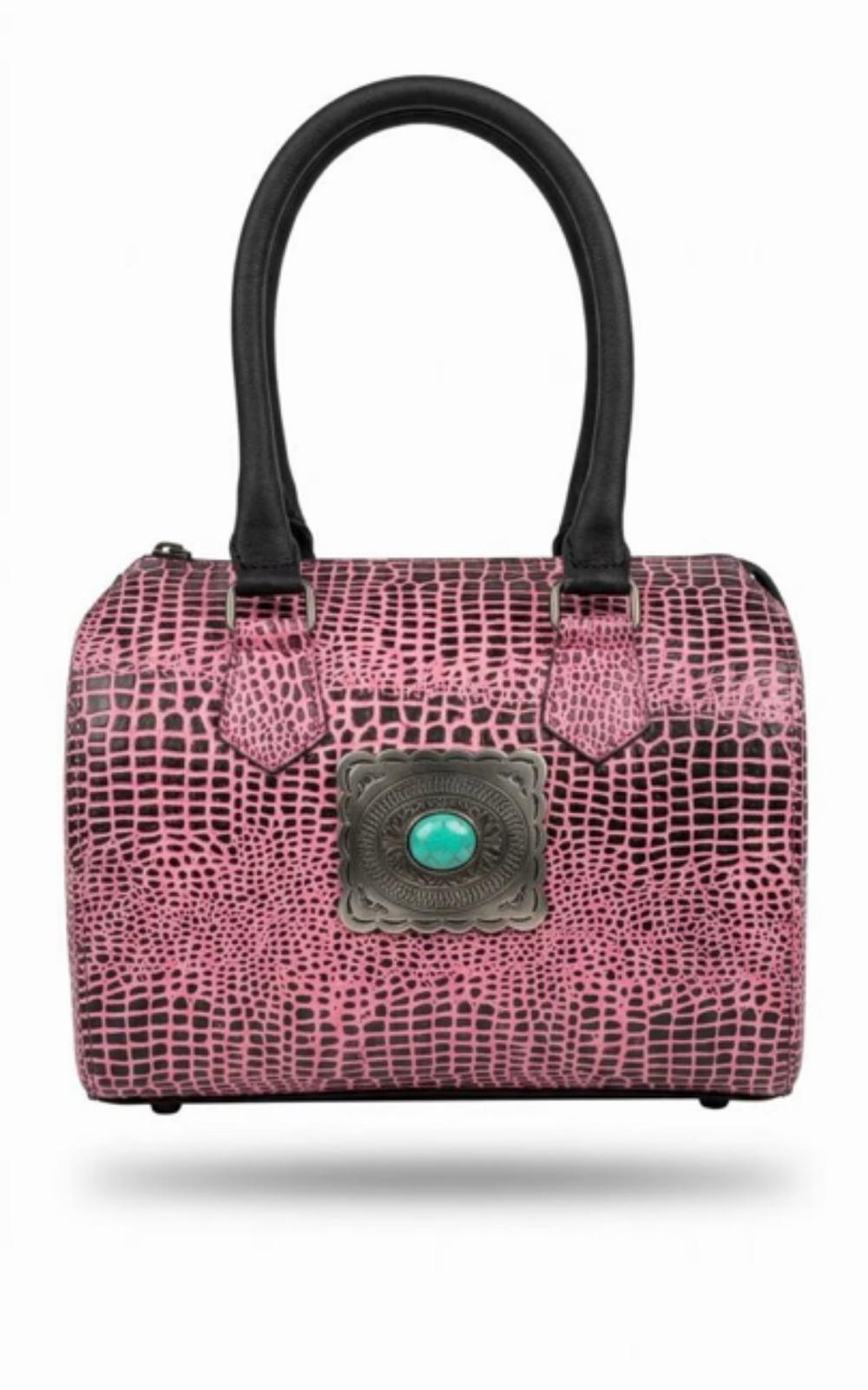 Desert Jewel Medium Speedy Handbag –Embossed Genuine Leather Women's Handbag