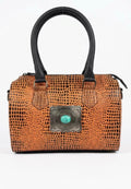 Desert Jewel Medium Speedy Handbag –Embossed Genuine Leather Women's Handbag