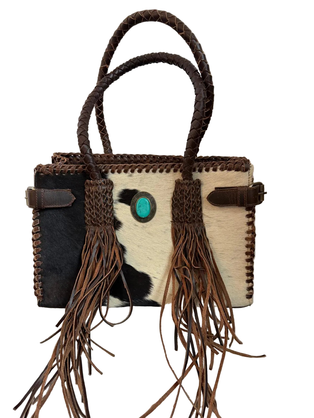 The Dakota Darling Fringe Satchel – Western Cowhide Leather Fringe Handbag