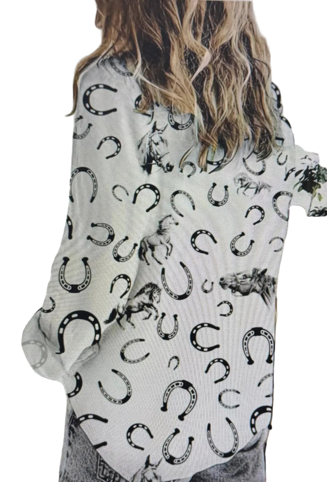 Lucky Horseshoe Western Blouse