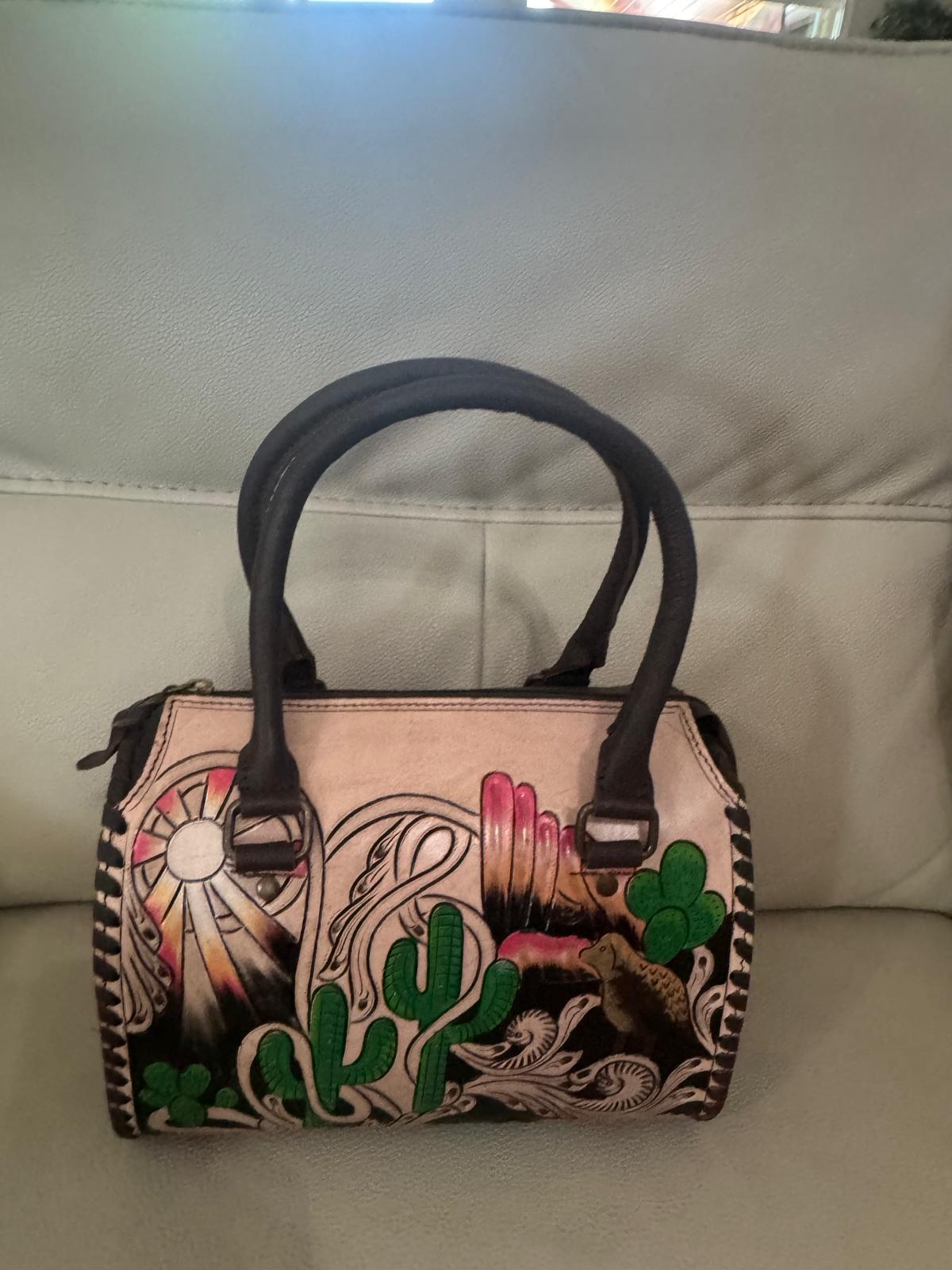Cactus Rose Hand-Painted Western Speedy Bag