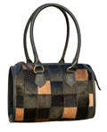 Saddle Mosaic Hair-On-Hide Medium Speedy  Women's Handbag