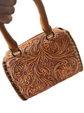 The Amarillo Rose – Hand-Tooled Leather Handbag