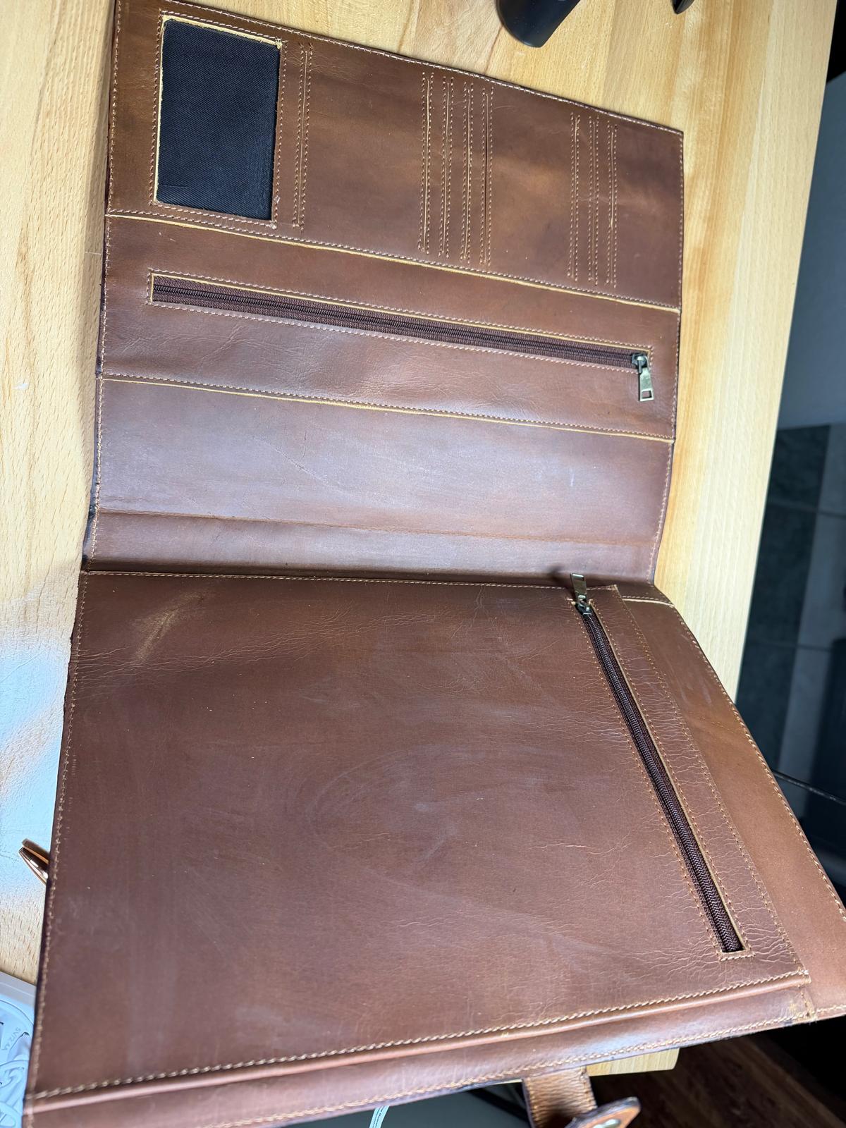 The Wild Portfolio Hair-On-Hide & Hand-Tooled Leather Executive Portfolio