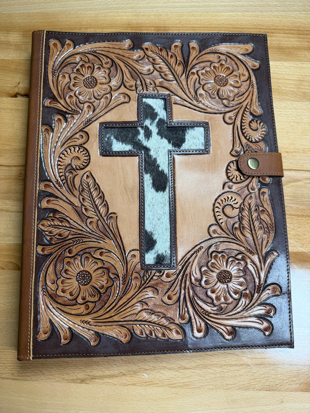 The Wild Portfolio Hair-On-Hide & Hand-Tooled Leather Executive Portfolio