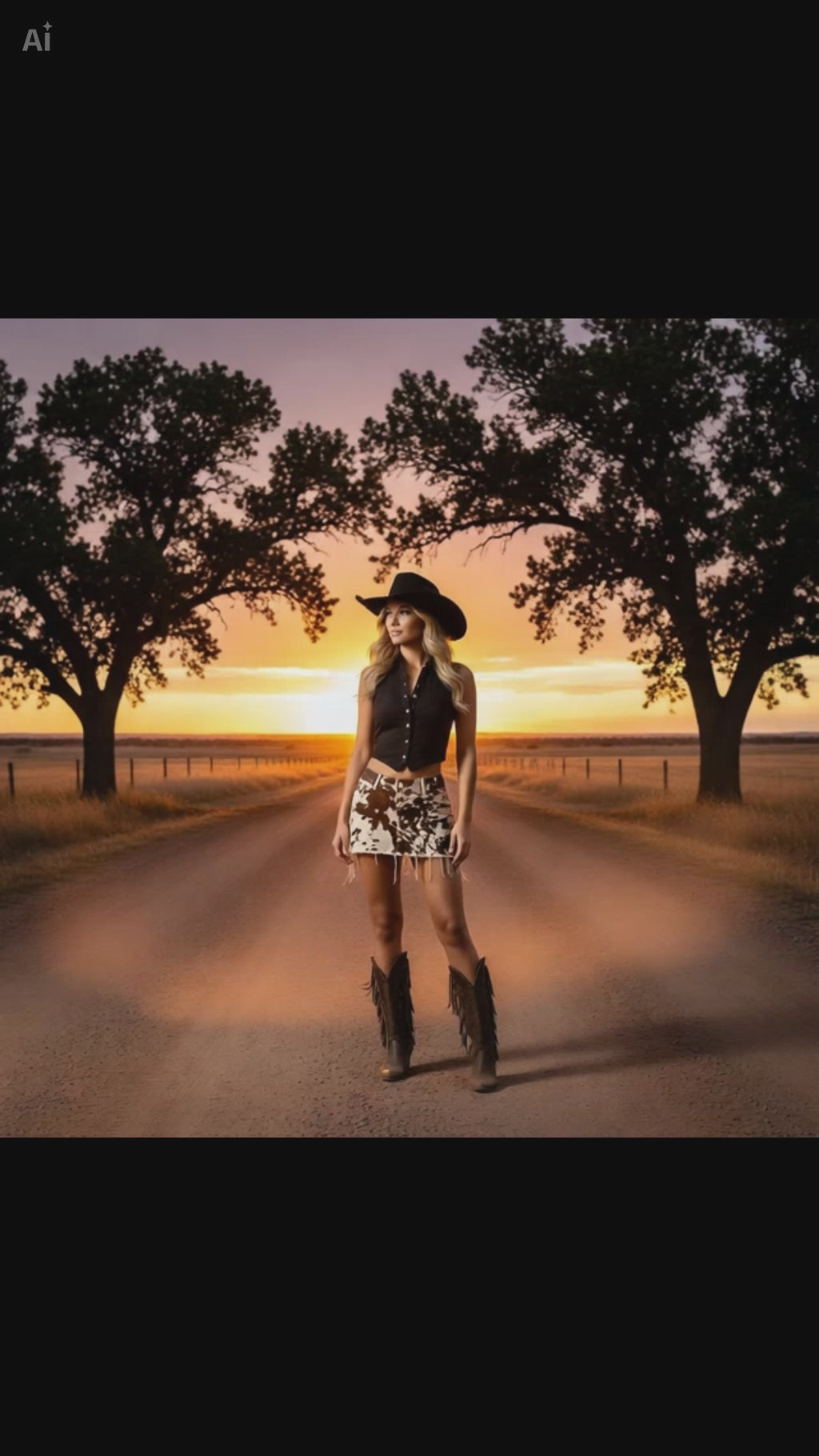 Western Cowhide Print Denim Mini Skirt – Cowgirl Boutique Statement Skirt