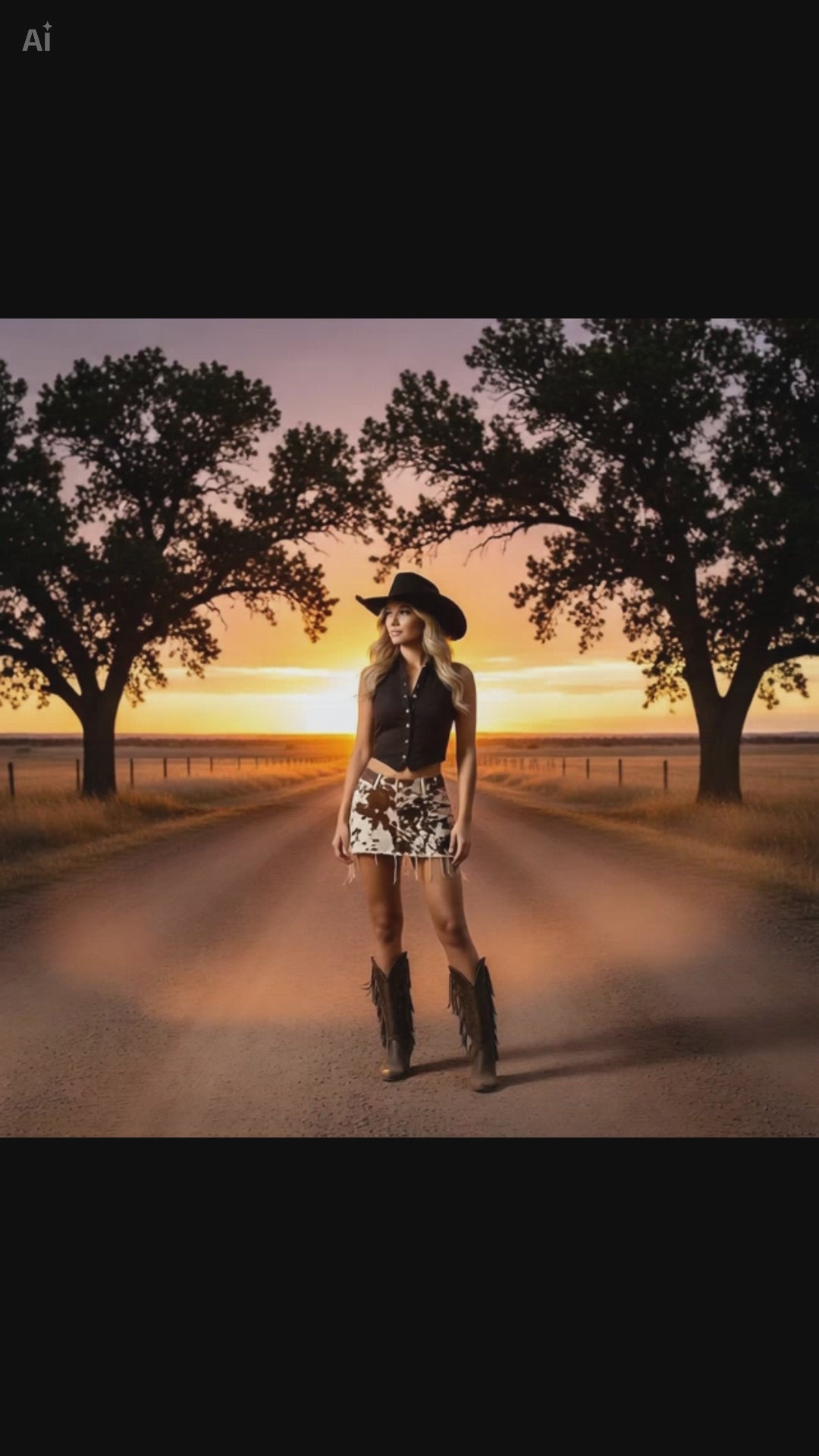 Western Cowhide Print Denim Mini Skirt – Cowgirl Boutique Statement Skirt