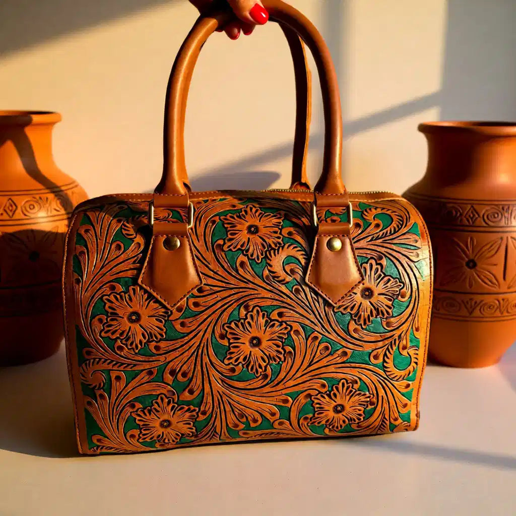 Turquoise Garden Speedy Woman's Handbag