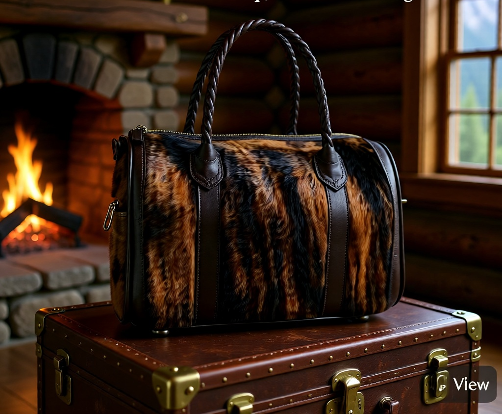 Whiskey Ridge Brindle Hair-On-Hide Speedy Women's Handbag