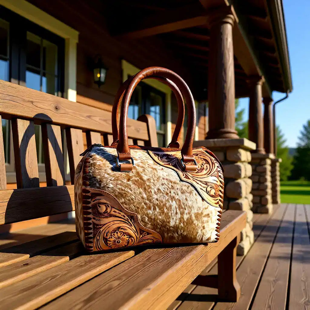 Ranch House Hide Speedy – Genuine Leather Hair-on-Hide Western Handbag