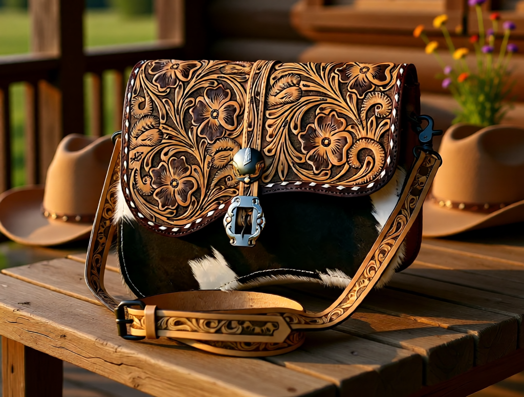 Saddle Blossom Crossbody Bag
