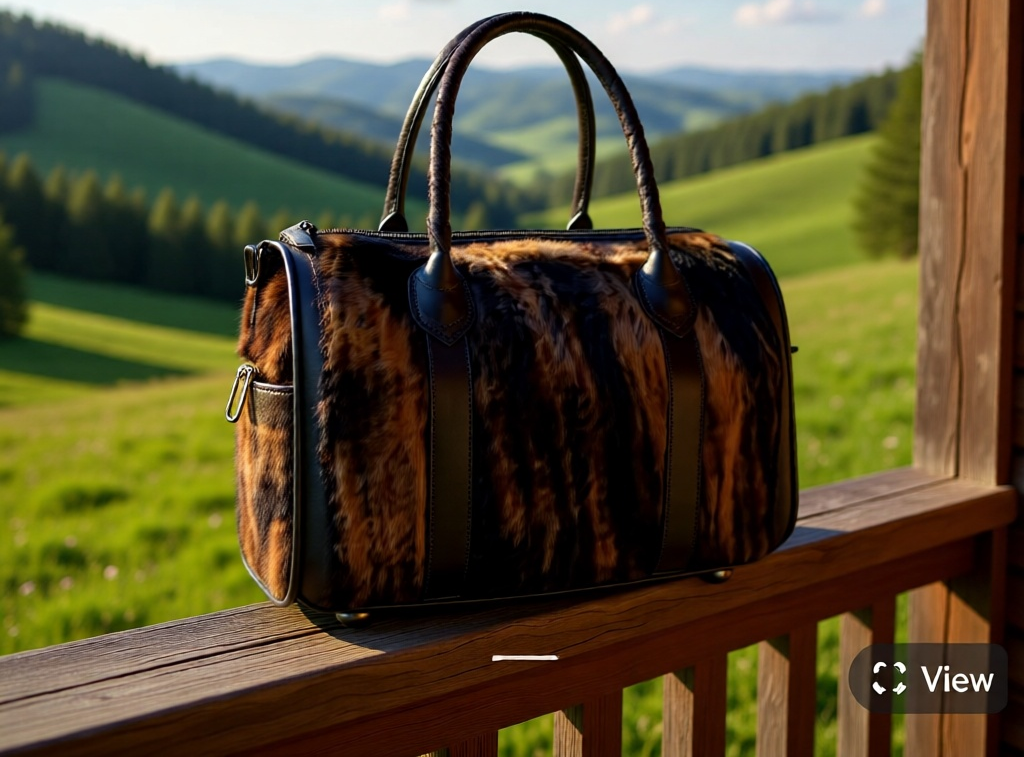 Whiskey Ridge Brindle Hair-On-Hide Speedy Women's Handbag