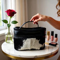 Ranch Glam Genuine Leather Hair-on-Hide Makeup Bag