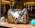 Sunflower Canyon Genuine Leather & Hair-on-Hide Speedy Handbag