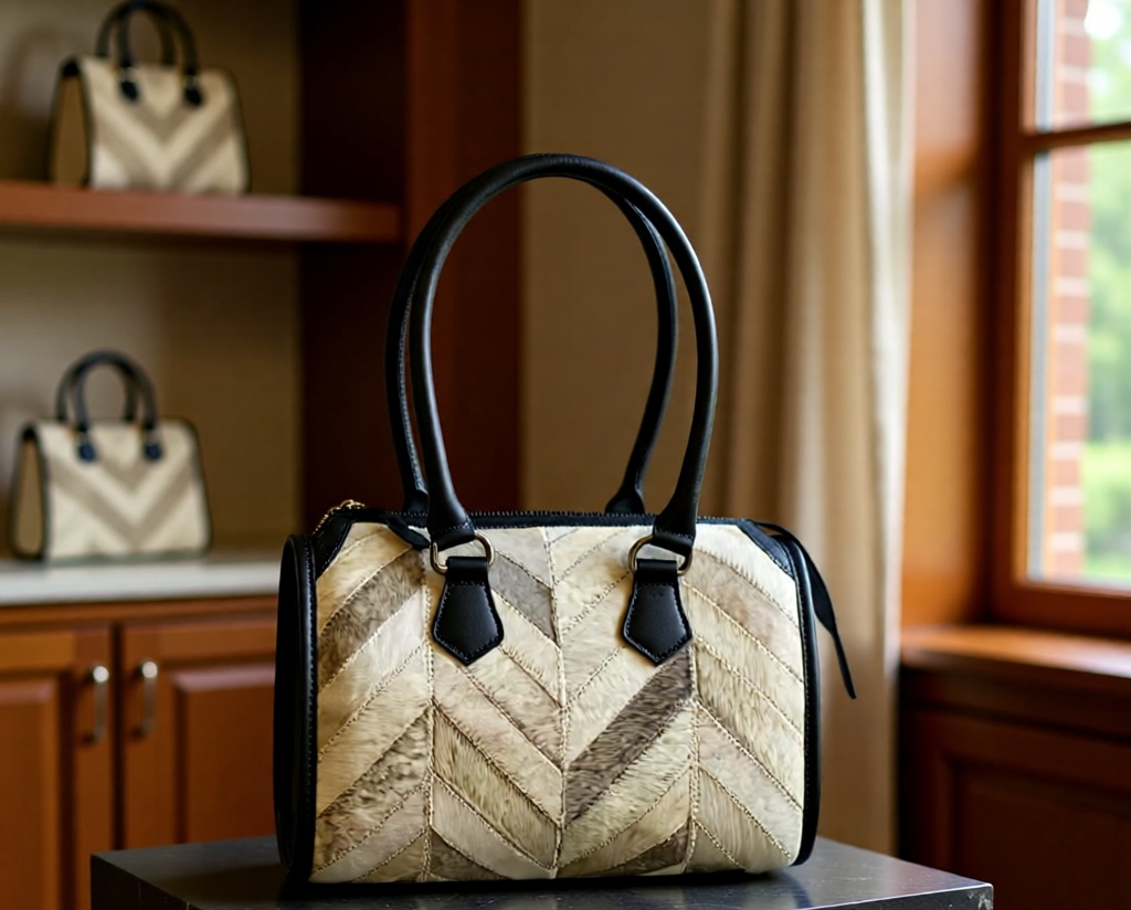 Silver Sage Hair-On-Hide Medium Speedy Bag